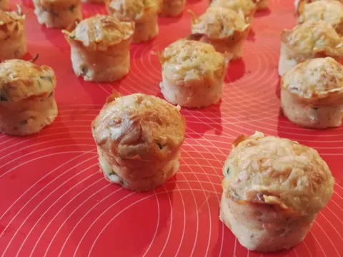 Mini muffins lardons et courgettes